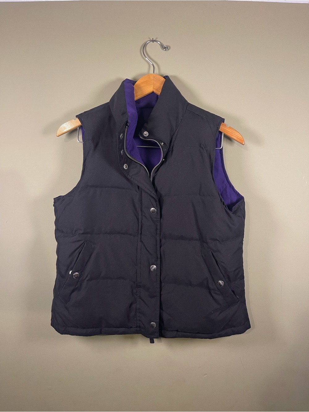 Lauren Ralph Lauren Black Puffer Vest with Reversible Down Vest